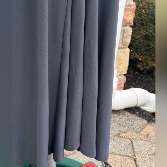 LONG SILVER MAXI COWL NECK LONG SLEEVES MERMAID STYLE DRESS XL - Picture 8 of 8